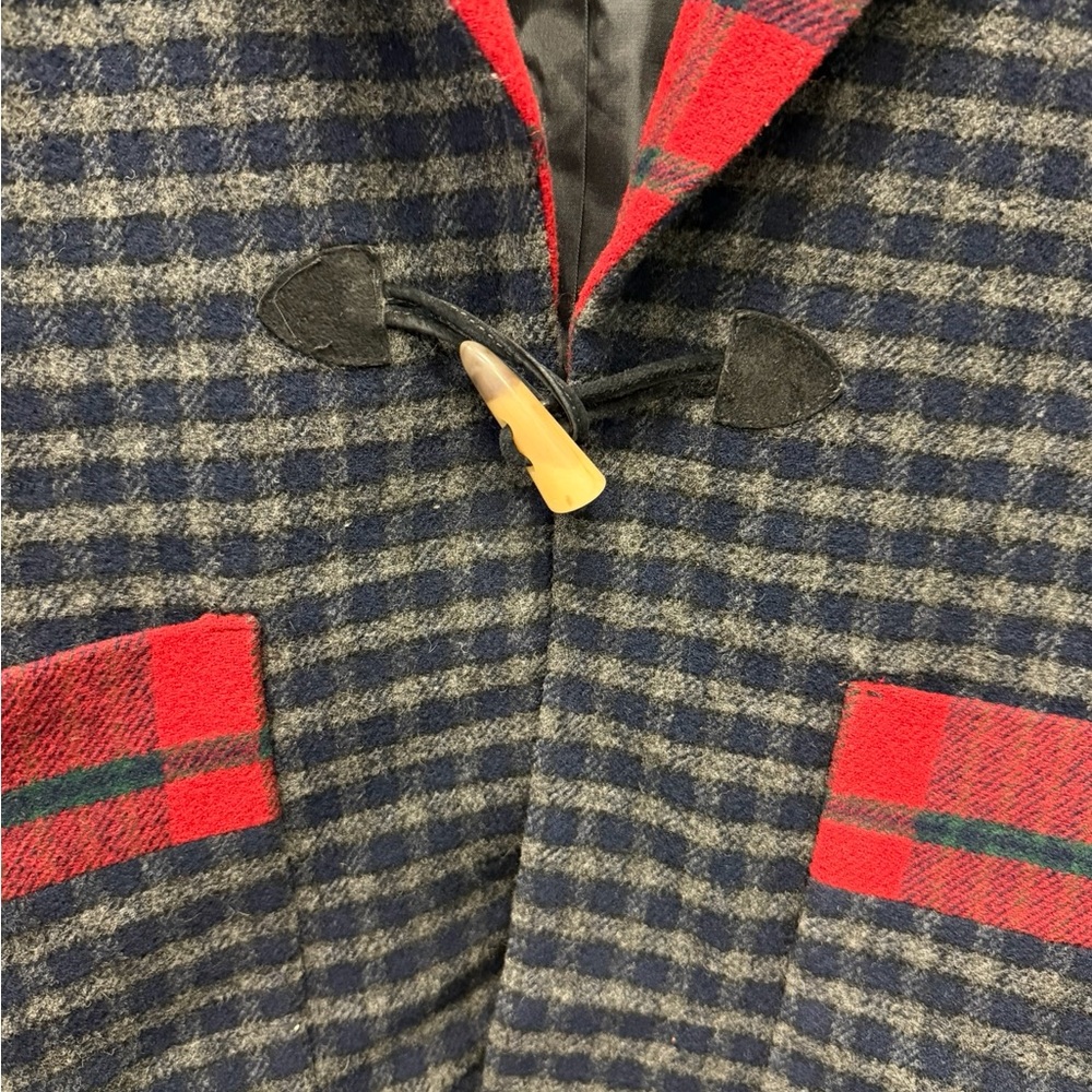 ✨🧶 Lauren Ralph Lauren Wool Plaid Trim Jacket L 🪵 Cozy Cabin Grannycore ✨ - Picture 3 of 13
